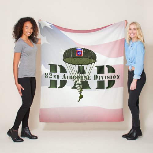 82nd Airborne Division DAD Fleece Blanket