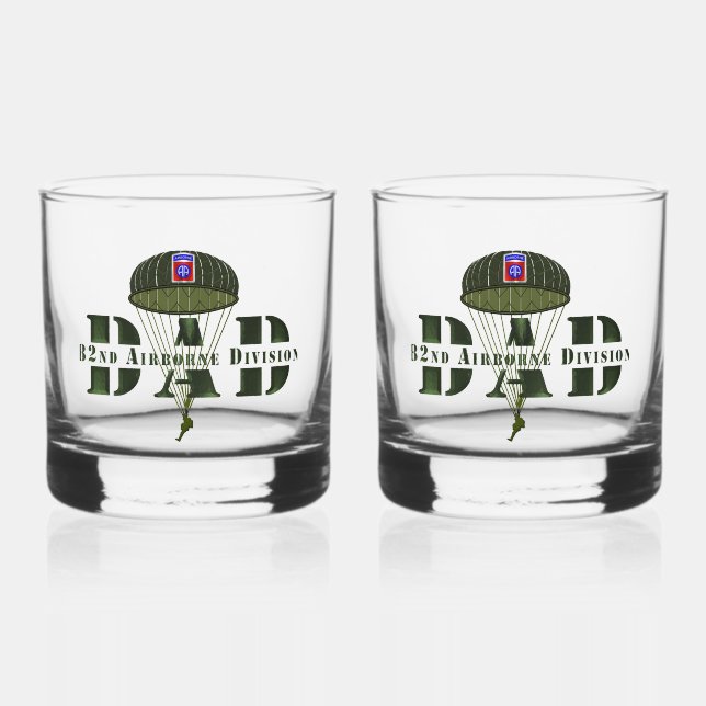 82nd Airborne Division DAD Whiskey Glass (Front)