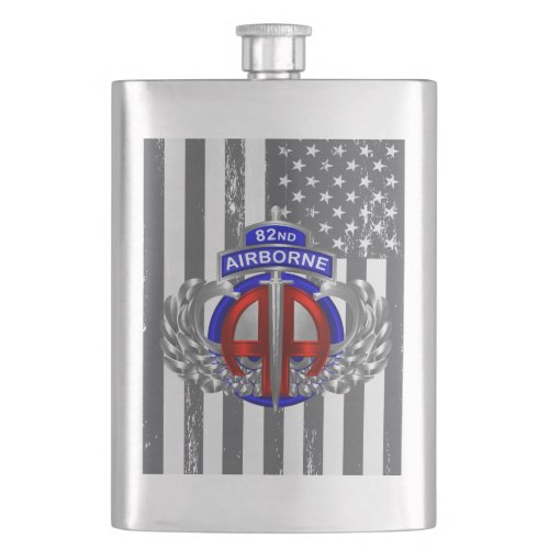 82nd Airborne Division Dagger Design Flag Flask