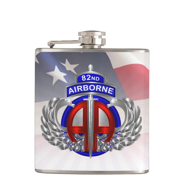 82nd Airborne Division Dagger Design Flask (Front)