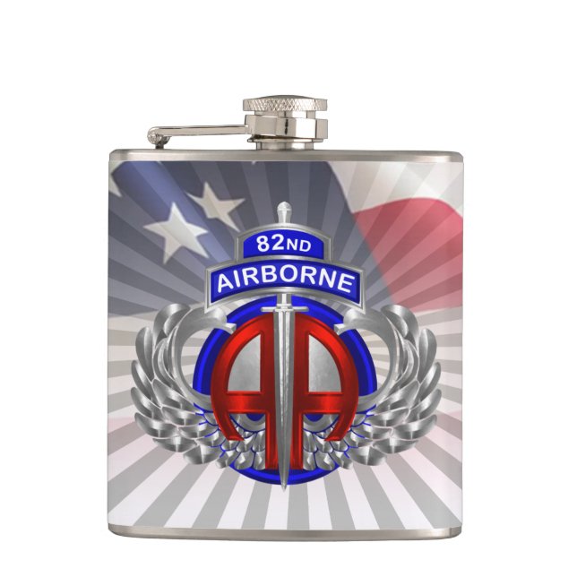 82nd Airborne Division Dagger Design Flask (Front)