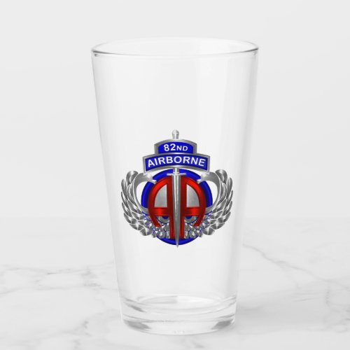 82nd Airborne Division Dagger Design Glass