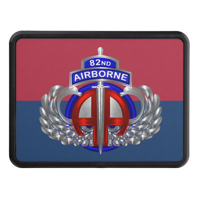 82nd Airborne Division Dagger Design Hitch Cover (Front)