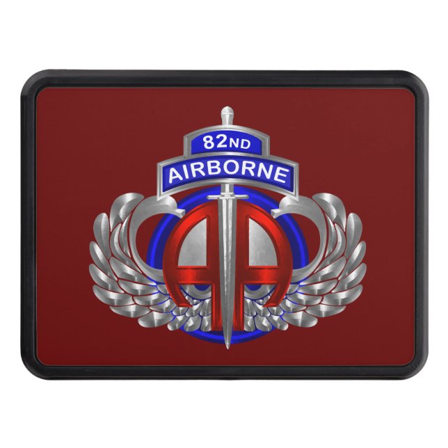82nd Airborne Division Dagger Design Hitch Cover (Front)