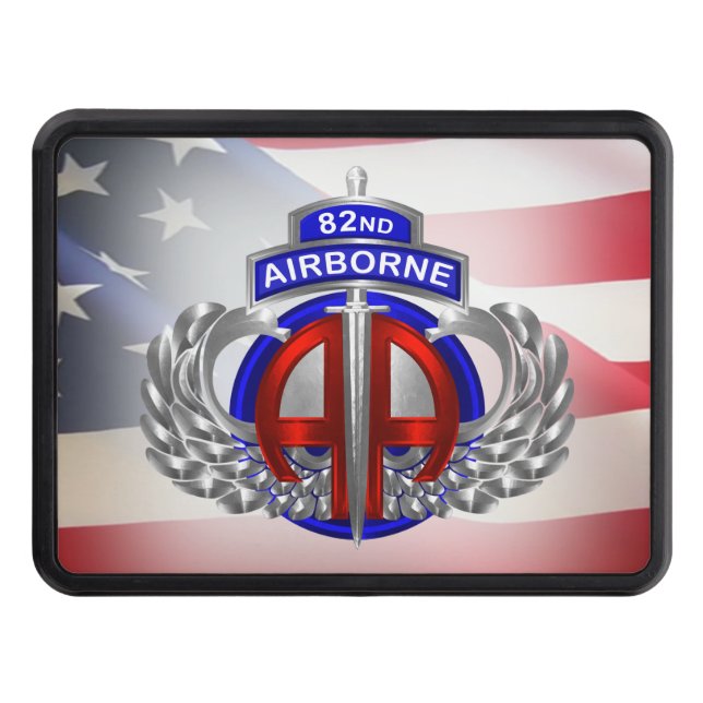 82nd Airborne Division Dagger Design Hitch Cover (Front)