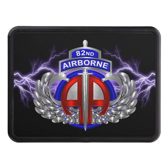 82nd Airborne Division Dagger Design Hitch Cover (Front)
