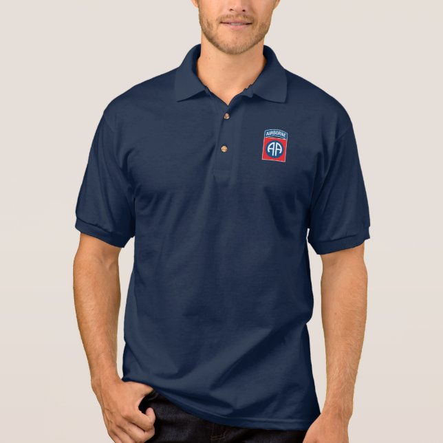 82nd Airborne Division Dark Polo shirt (Front)