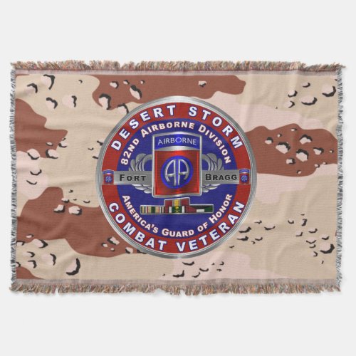 82nd Airborne Division Desert Storm Veteran Throw Blanket