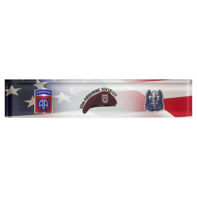 82nd Airborne Division  Desk Name Plate (Front)