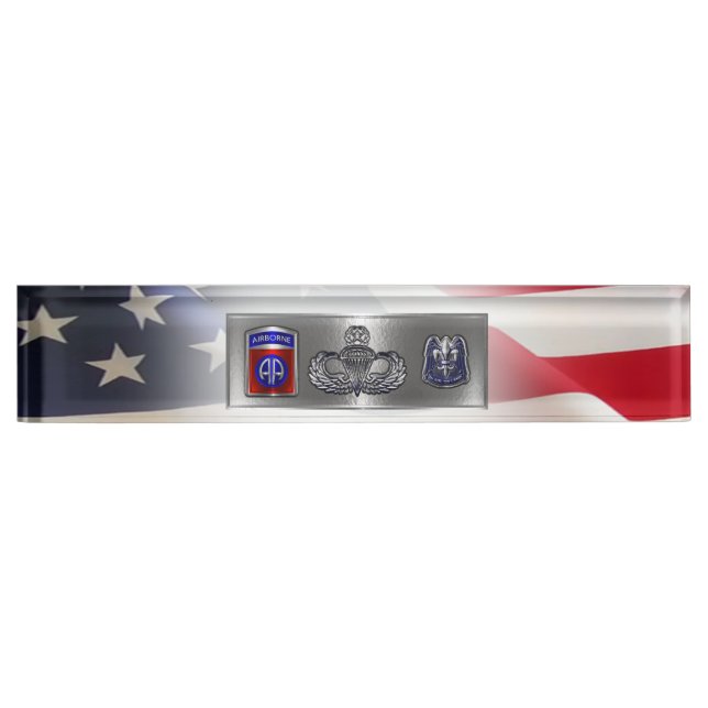 82nd Airborne Division  Desk Name Plate (Front)