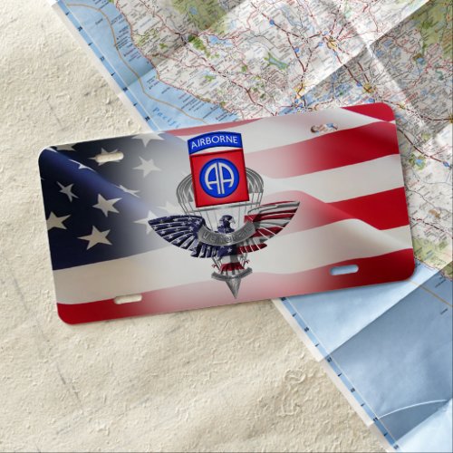 82nd Airborne Division Eagle  License Plate