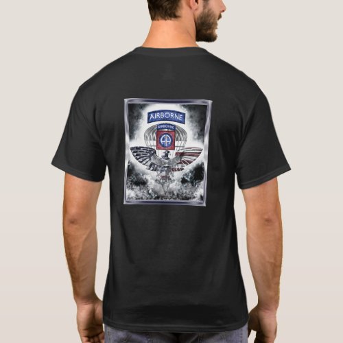 82nd Airborne Division Explosive Framed Design  T_Shirt