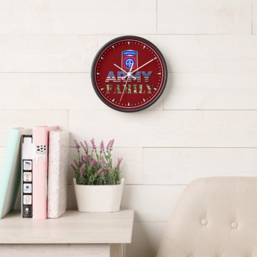 82nd Airborne Division Family Clock