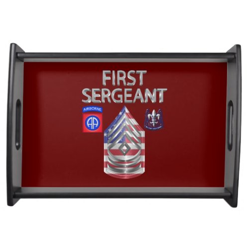 82nd Airborne Division First Sergeant Serving Tray