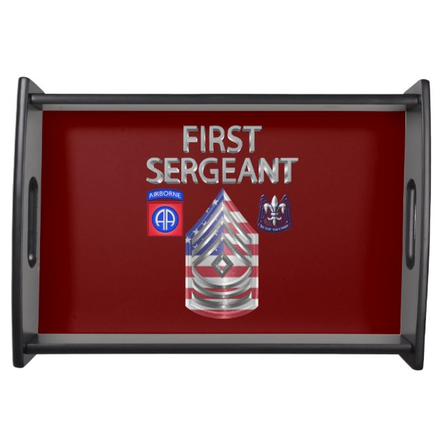 82nd Airborne Division First Sergeant Serving Tray (Front)