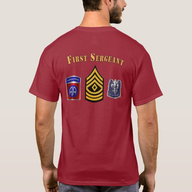 82nd Airborne Division First Sergeant T-Shirt (Back)