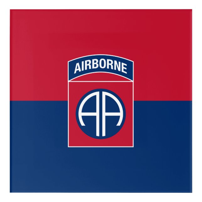 82nd Airborne Division Flag Military Veteran Acrylic Print (Front)