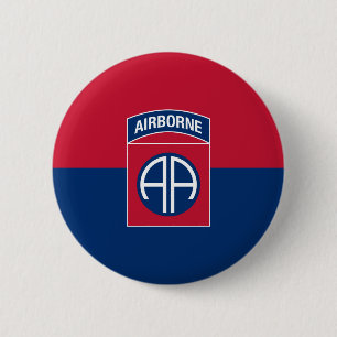 82nd Airborne Division Flag Military Veteran Button
