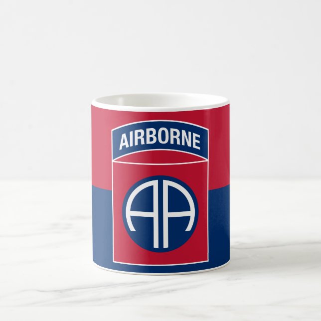 82nd Airborne Division Flag Military Veteran Coffee Mug (Center)