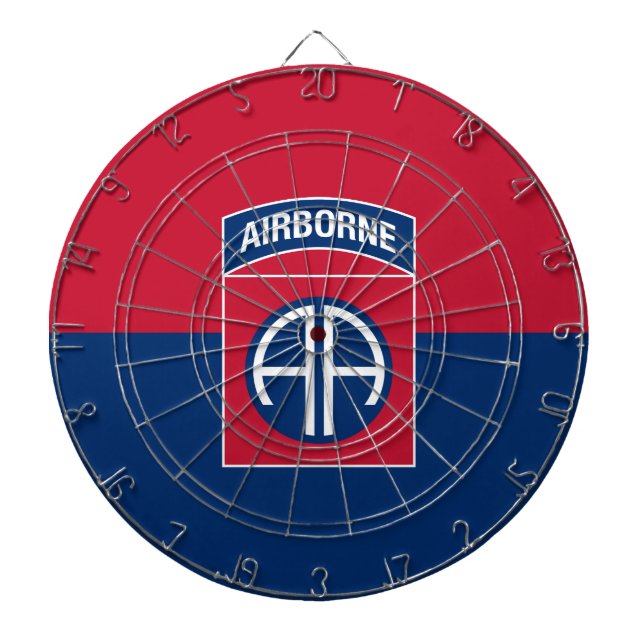 82nd Airborne Division Flag Military Veteran Dart Board (Front)