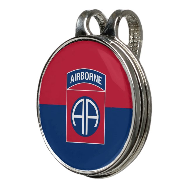 82nd Airborne Division Flag Military Veteran Golf Hat Clip (3/4)