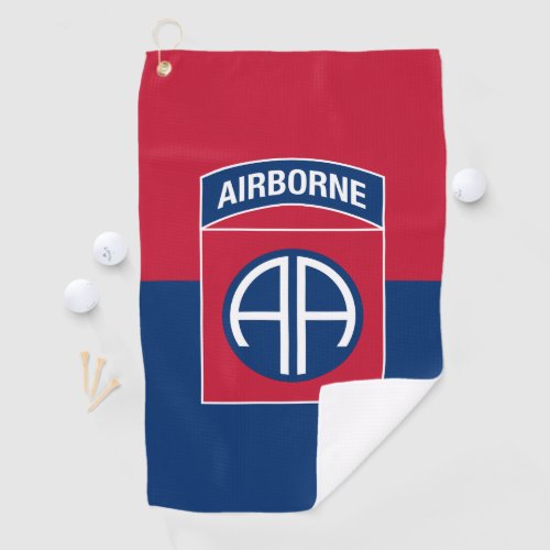 82nd Airborne Division Flag Military Veteran Golf Towel