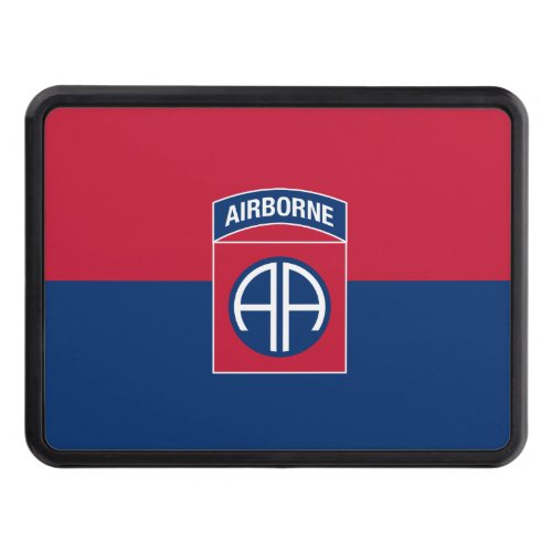 82nd Airborne Division Flag Military Veteran Hitch Cover