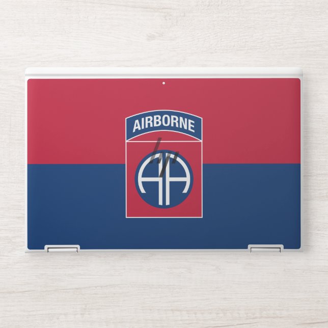 82nd Airborne Division Flag Military Veteran HP Laptop Skin (Front)