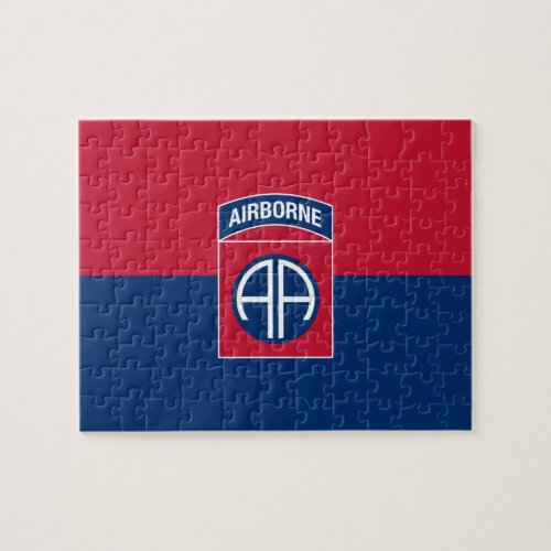82nd Airborne Division Flag Military Veteran Jigsaw Puzzle