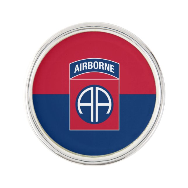 82nd Airborne Division Flag Military Veteran Lapel Pin (Front)