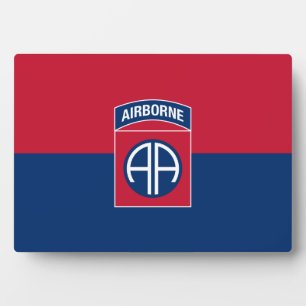 82nd Airborne Division Flag Military Veteran Plaque