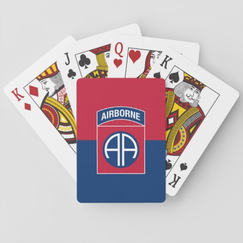 82nd Airborne Division Flag Military Veteran Playing Cards