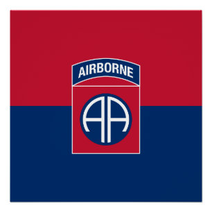82nd Airborne Division Flag Military Veteran Poster