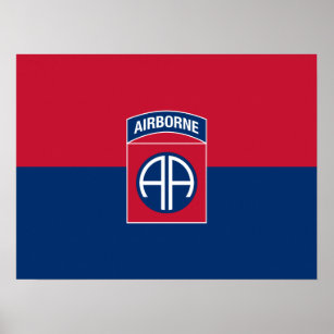 82nd Airborne Division Flag Military Veteran Poster