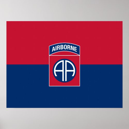 82nd Airborne Division Flag Military Veteran Poster