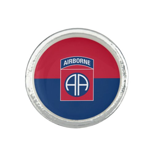 82nd Airborne Division Flag Military Veteran Ring