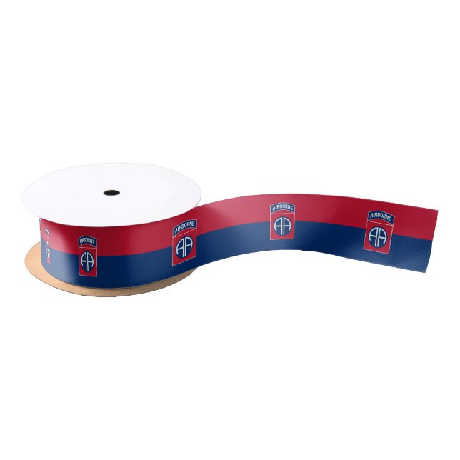 82nd Airborne Division Flag Military Veteran Satin Ribbon (Spool)