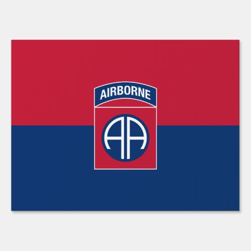 82nd Airborne Division Flag Military Veteran Sign