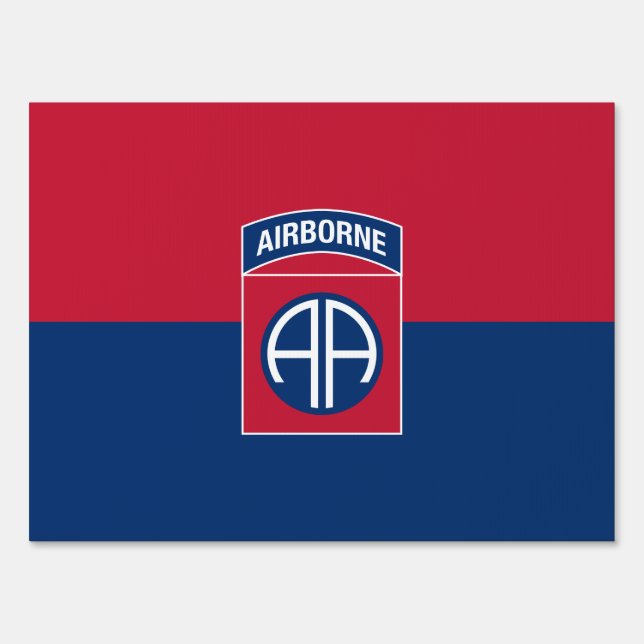 82nd Airborne Division Flag Military Veteran Sign (Back)