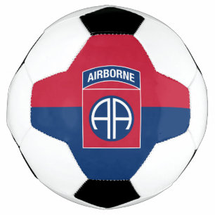 82nd Airborne Division Flag Military Veteran Soccer Ball