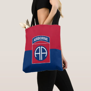 82nd Airborne Division Flag Military Veteran Tote Bag