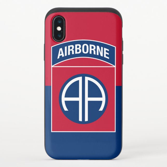 82nd Airborne Division Flag Military Veteran Uncommon iPhone Case (Back)