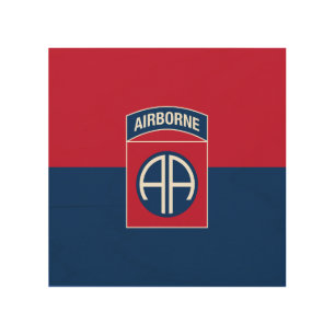 82nd Airborne Division Flag Military Veteran Wood Wall Art