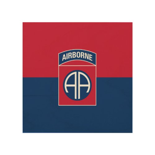 82nd Airborne Division Flag Military Veteran Wood Wall Art