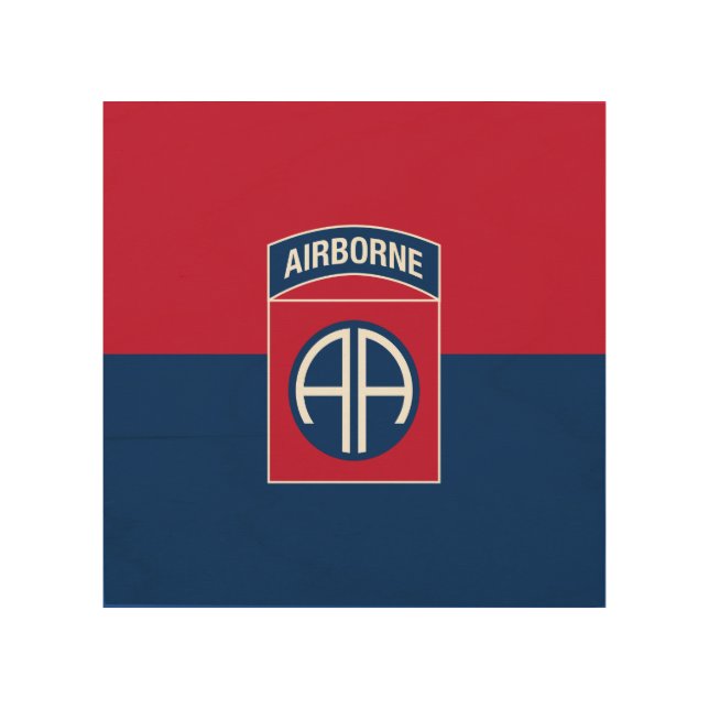 82nd Airborne Division Flag Military Veteran Wood Wall Art (Front)
