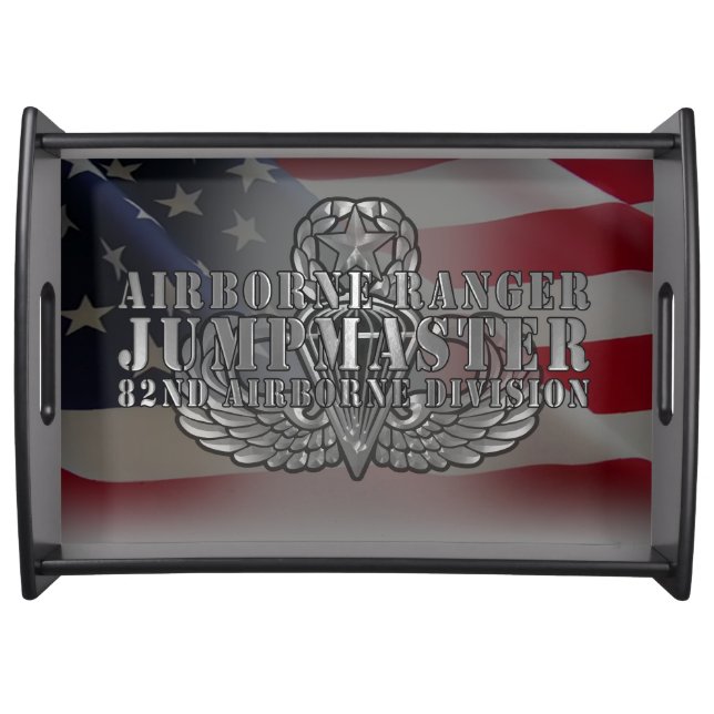 82nd Airborne Division Fort Bragg Jumpmaster Serving Tray (Front)