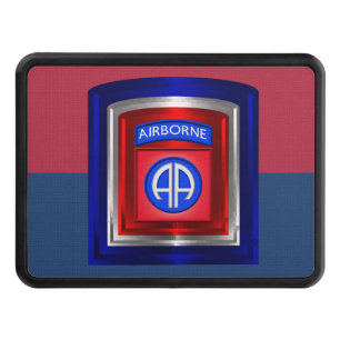 82nd Airborne Division Framed Patch Hitch Cover