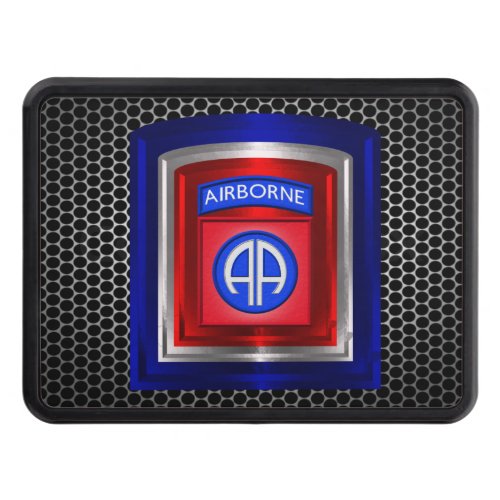 82nd Airborne Division Framed Patch Hitch Cover