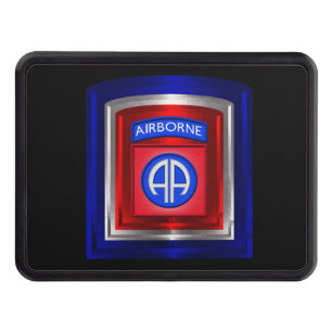 82nd Airborne Division Framed Patch Hitch Cover
