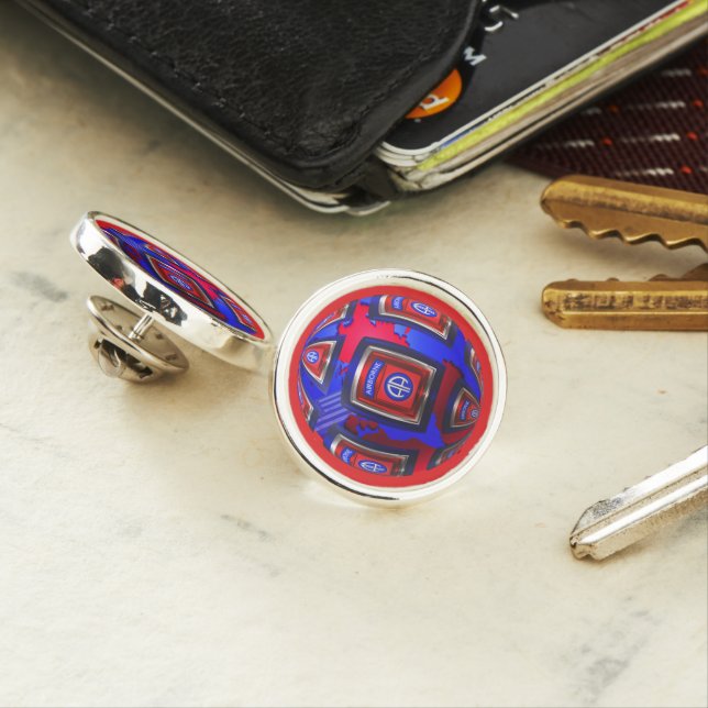82nd Airborne Division Globe Lapel Pin (In Situ)